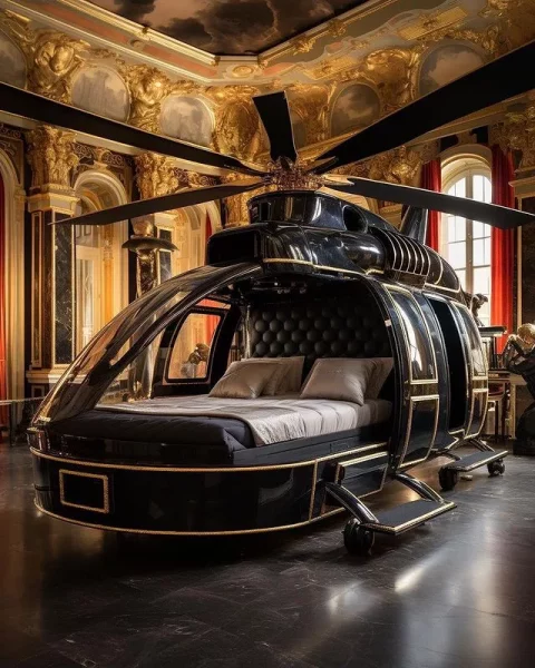 Exploring the Opulence of Helicopter-Inspired Bed Designs