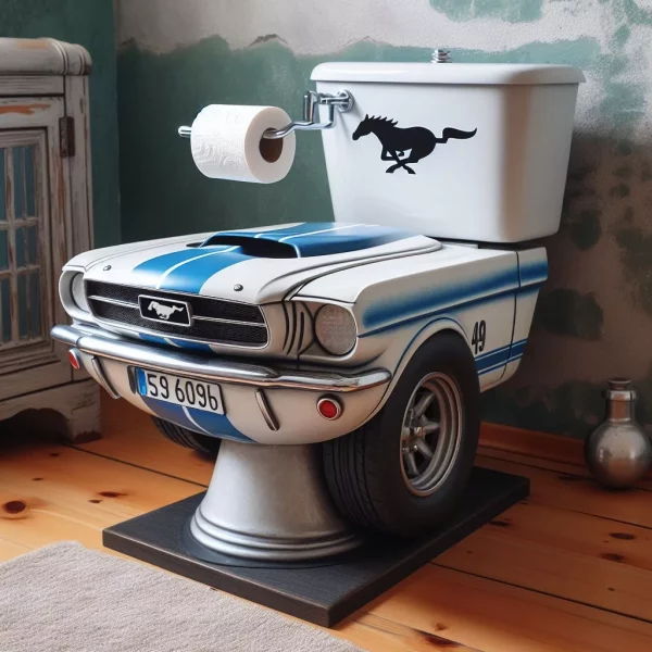 Exploring the Design Elements of a Mustang-Inspired Toilet