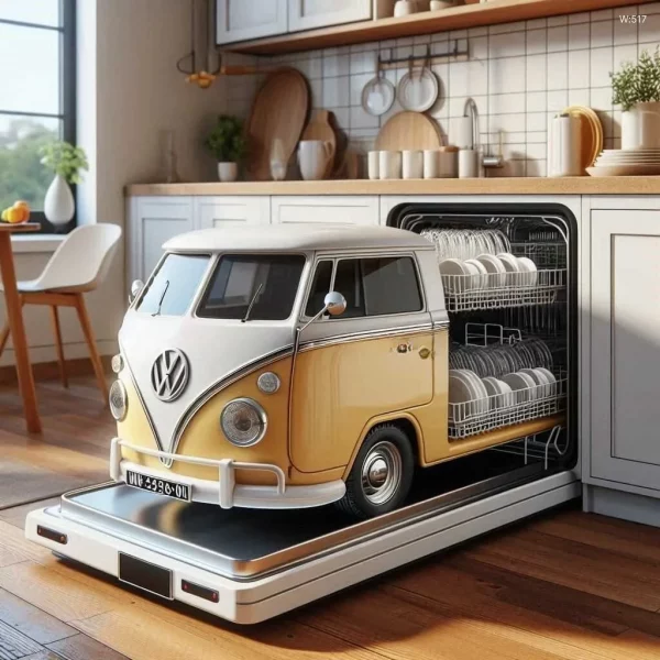 1. The Ultimate Kitchen Companion: Introducing the Volkswagen Van Shaped Dishwasher