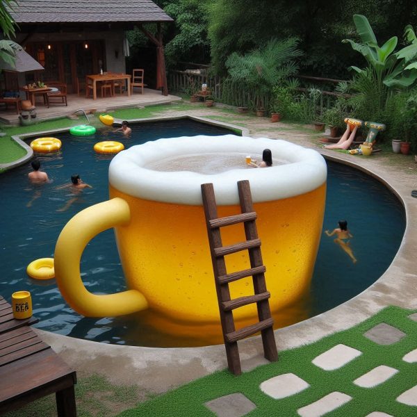 Beer Mug Shaped Swimming Pool: A Toast to Unique Pool Designs