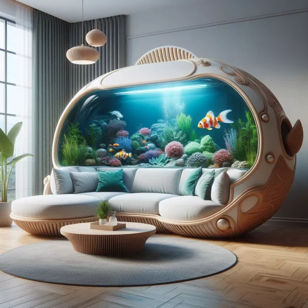 Aquarium-Inspired Sofa: A Unique Fusion of Comfort and Marine Aesthetics