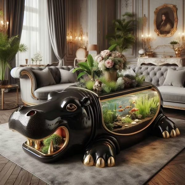 Hippo-Shaped Coffee Table: A Unique and Playful Addition to Your Living Space