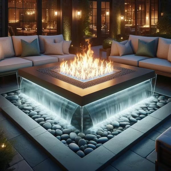 Installation Considerations for Waterfall-Shaped Fire Pit Tables