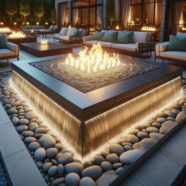 The Allure of a Waterfall-Shaped Fire Pit Table