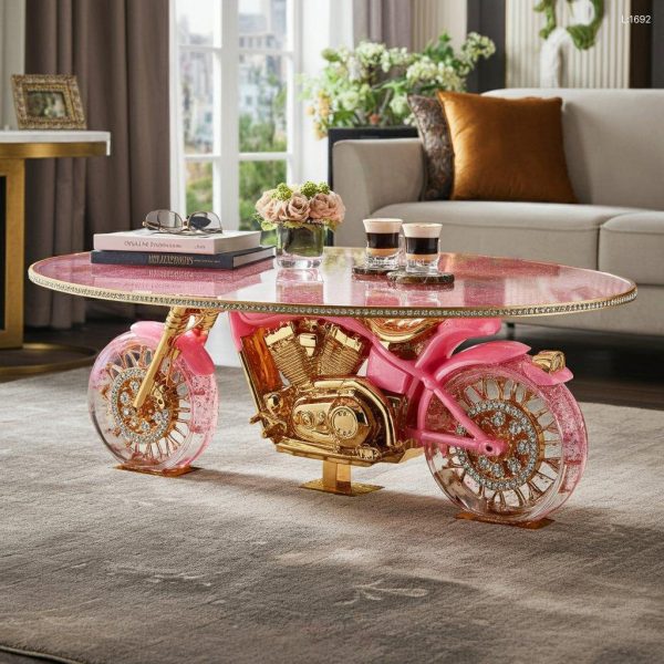 Motorcycle Epoxy Coffee Table: A Unique Blend of Style and Durability