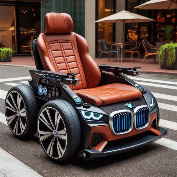 The BMW-Inspired Electric Wheelchair: A Fusion of Innovation and Luxury Mobility