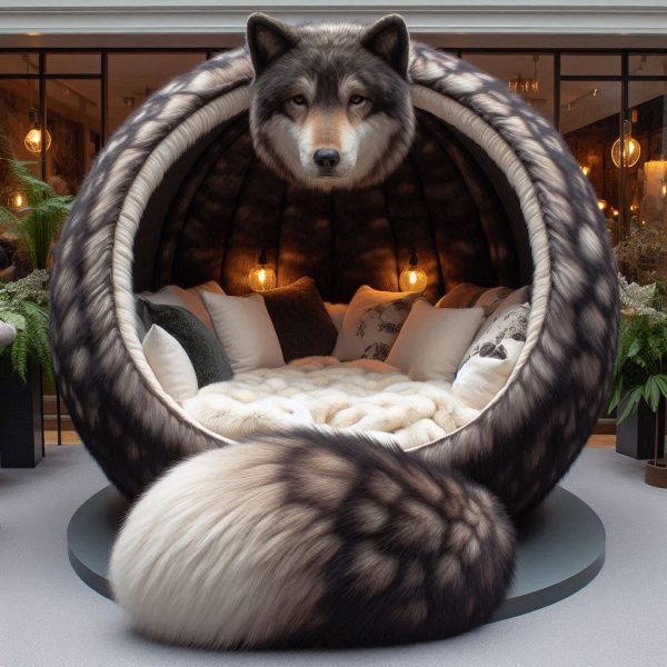 Giant Wolf Lounging Pod: A Sustainable Haven for Relaxation