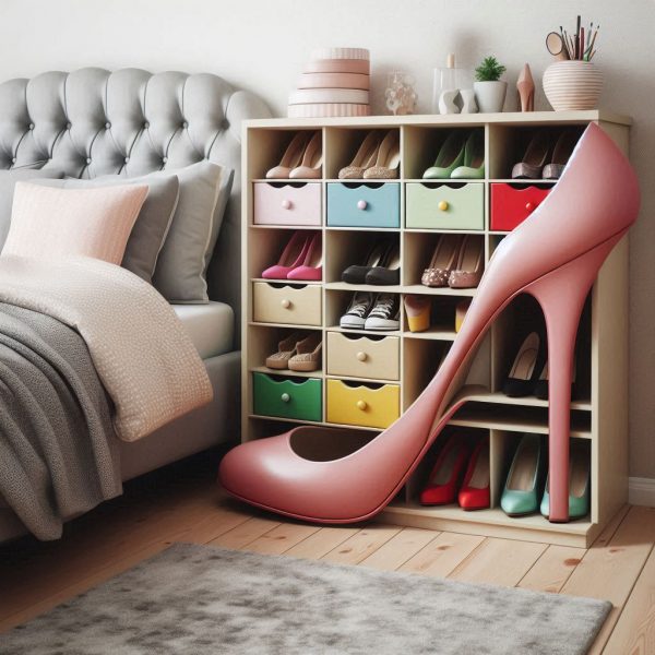 Shoe Cabinet Shaped Like a High Heel: A Stylish Twist on Functional Storage