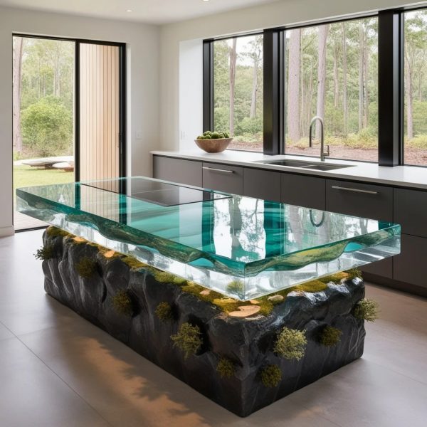 Integrating an Epoxy Scene Kitchen Island into Your Home