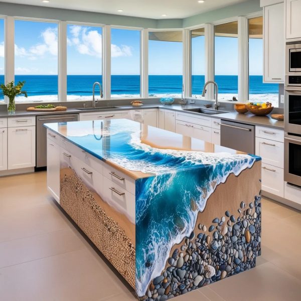 Design Inspirations for Epoxy Scene Kitchen Islands
