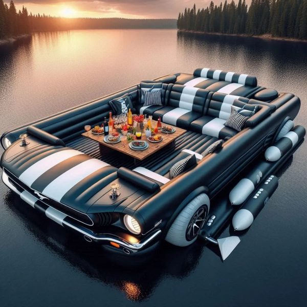 Mustang-Shaped Lounge Boat: The Perfect Fusion of Elegance and Adventure