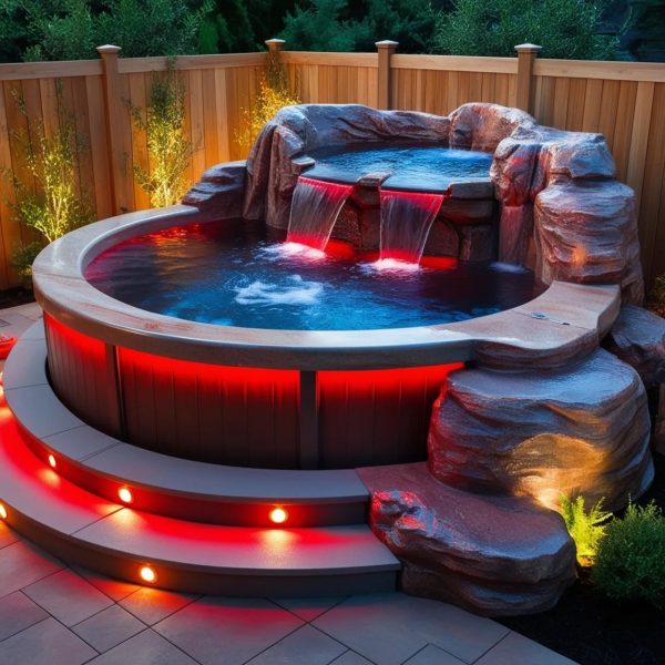 Rock and Waterfall Hot Tub: A Masterpiece of Relaxation and Design